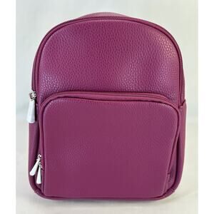Thirty-one Festival Mini Backpack Crushed Berry Pebble Faux Leather New NWT